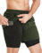 HOPLYNN Herren 2 in 1 Shorts Sommer Schnelltrocknende Laufshorts mit Taschen Sport Kurze Hosen Fitness Laufhose Green L