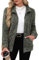BesserBay Winter Damen Taschen Reißverschluss Casual Warm Fleece Jacke Outdoor Lässig Herbst Plüschjacke Carbon S