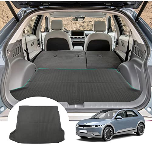 GAFAT 2021-2024 2025 Neu Hyunda-i Ioniq 5 Kofferraummatte, Ioniq 5 2023 Kofferraumwanne Antirutschmatten Ioniq 5 Matten TPE Original 3D Scanner, Kompatibel mit Hyundai Ioniq 5 zubehör