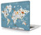 Coque Compatible avec MacBook Pro 15 Pouces 2019 2018 2017 2016 Version A1990 A1707 avec Touch Bar and Touch ID, Étui Rigide Protecteur en Plastique, Carte du Monde