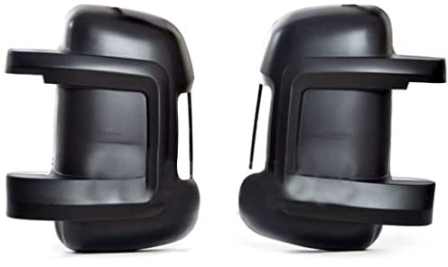 Seintech Plastic Door Wing Mirror Casing Cover-Left Passenger N/S Right Driver Side O/S Wing-Non Heated Mirror Glass ABS Plastic-Compatible fit For Fiat Ducato Peugeot Boxer Citroen Relay (Black)