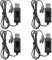 DollaTek 4PCS Usb Charger Cable For 3.7V Lithium Battery Charger Portable with LED indicator for RC Car Child Toy Car Spare Battery