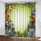 GIOVIA 3D Zoo Vorhänge Abdunkelnde Süße Tiere Kindervorhänge Vorhang mit ösen 2er Set Gardinen Blickdicht Verdunkelungs für Kinderzimmer Schlafzimmer Wohnzimmer B 110 X H 95 cm