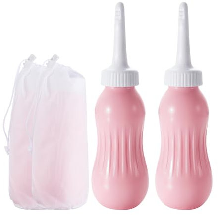 OFFO Portable Bidet Sprayer, 17OZ (500ML) Large Capacity Handheld Personal Travel Bidet Kit with Travel Bag Toilet Self Cleaning Pink 2Pcs