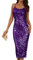 GRACE KARIN Robe de soirée à paillettes pour femme, violet foncé, 38