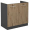 Vicco Spülenunterschrank R-Line, Artisan-Eiche/Anthrazit, 80 cm ohne Arbeitsplatte