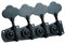 Guyker Tête de machine à basse (4 pour gauche) – Ratio 1:21 Accordeurs à cadre ouvert de rechange pour guitare jazz électrique basse ou instruments de précision, noir