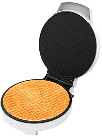 Cecotec Waffeleisen Fun Gofrestone Cone. Waffeleisen mit 1000 W, Edelstahloberfläche, 1-5 herzförmige Waffeln oder eine große Waffel, Antihaftplatte, Leuchtanzeige, Überhitzungsschutz