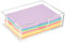 WORHE Acryl Haftnotizen Spender,Notizen Halter holder, Schreibtisch-Notizblätter, Büroklammern und Aktenordner Aufbewahrungsbox für das Büro, kleine Zettelbox DE027