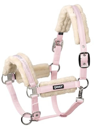 Eskadron Halfter Faux Fur Double Pin in powderrose, Größe:Pony 2