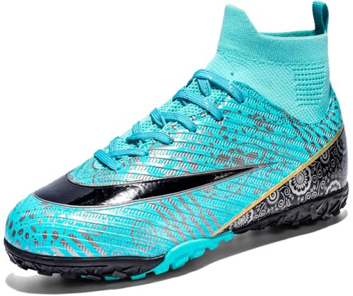 VTASQ Fußballschuhe Jungen Kunstrasen Trainingsschuhe Mädchen Sneaker Sportschuhe Indoor Outdoor Turf Football Schuhe Unisex Moon 35EU