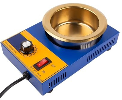 Lead Melting Pot, 300w Solder Melting Pot Tin Furnace Thermoregulation Soldering Desoldering Bath 100/80/50/37mm 200~480 Centigrade for Melting Metal