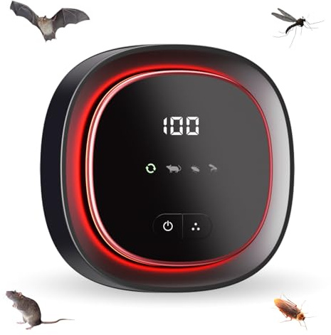 2026 Upgrade 360°Ultraschall Mäuseabwehr,4-in-1 Plug-in mäuse vertreiben,Moskitoschutz Innenräumen für Mäuse, Wirksam gegen Ratten, Nagetiere, Mücken, Spinnen, Kakerlaken usw.-Schädlingsabwehr