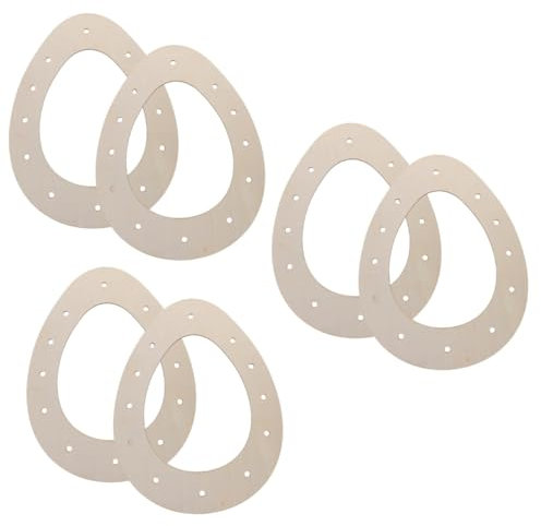 Veemoon 6stücke -wickelkranz Basis Ostereier-Rahmen Für Frühlingshafte Dekorationen Leichte Hochwertige Holzmaterialien Für Innen Und Außenanwendungen Für Kreative Bastelideen Zu