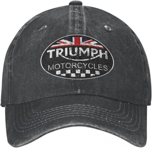 Baseballkappe Snapback Sonnenhut Retro Triumphs Racing Baseball Caps Herren Damen Distressed Denim Washed Snapback Cap Moto Outdoor Sommer Caps Hut Hip Hop Geburtstagsgeschenk