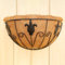 HpLive 1/2/3 Stück Wandmontierter Hängepflanztopf aus Eisen, Halbrund-Design mit Kokosfasereinsatz, Balkon-Dekoration für Efeutute, 30,5x15x15cm(1pc)