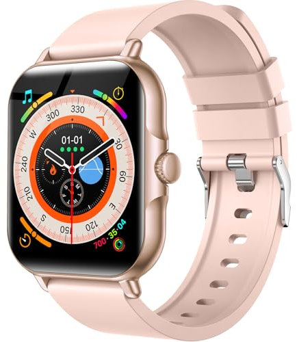 zaisia Smartwatch Uomo Donna, 1,85'' Orologio Fitness con Sonno Cardiofrequenzimetro, Smart Watch con Funzione di Notifica dei Messaggi e Chiamata, IP68 Impermeabile Tracker Fitness per Android iOS