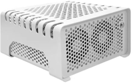 JNJOOD Contemporary White Mini ITX Computer Case for HTPC, Horizontal Desktop Design for Living Room
