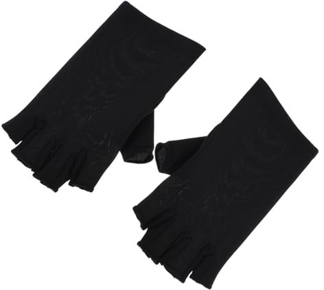 VANZACK Uv-handschuhe Für Nägel Schützen Vor Schädlichen Uv-strahlen Das Halbfinger-design Bietet Flexibilität Und Bewegungsfreiheit Für Gel-maniküre Autofahren Und Outdoor-aktivitäten Wei