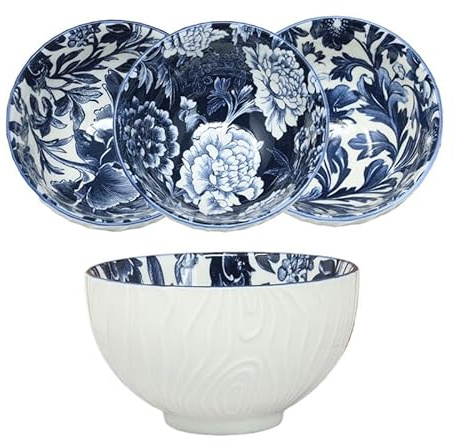 Lesser & Pavey Bowl Cereal Fleur Oriental Vintage Floral Ceramic Random Design Fine Tableware