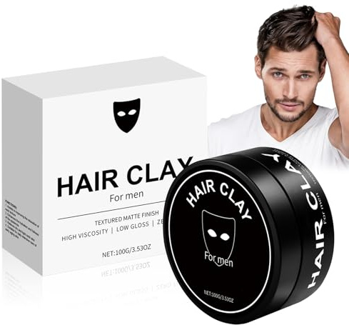 Cera Capelli Uomo 100g, Cera Capelli Uomo Opaca, Texture Paste | Argilla per Capelli, Crea Forme Naturali e Strutturate – Tenuta Super Forte – Formula Delicata