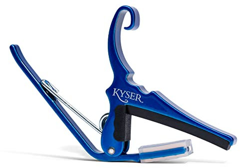 Kyser Quick-Change Capotasto per chitarra acustica a sei corde, Blu, KG6U