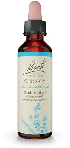 Bach Original Flower Remedies Chicory, Live & Let Live, Love Unconditionally, Emotional Wellness, Natural Flower Essence, 20ml