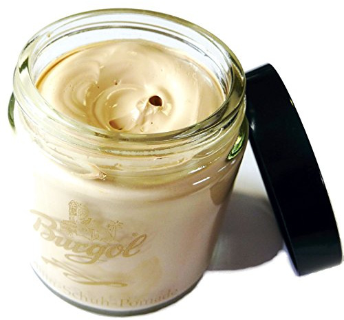 Burgol Pomade - Versorgt Leder mit Nährstoffen. Mischemulsionscreme in 100 ml Tiegel. In vielen Farben erhältlich.