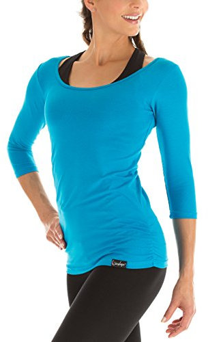 WINSHAPE Damen Ws4 3/4-arm Shirt, Türkis, XL EU
