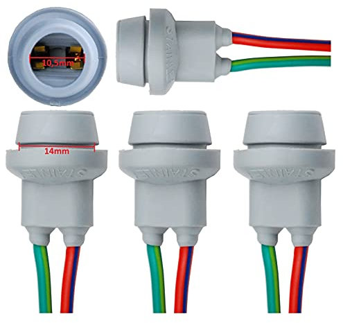Lot de 4 W5W T10 194 W3W Support de Douille Ampoule caoutchouc Connecteur T10 W5W WY5W Adaptateur Prise Phare Lampe feux clignotant stationnement éclairage plaque Immatriculation 3 et 5 Watt L&P B570