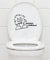 WC Aufkleber DECKEL schließen 16x23cm Bad Klo Toilettendeckel Wandtattoo B412 (weiß)