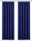 PONY DANCE Extra Long and Wide Pencil Pleat Blackout Curtains - Blue Thermal Curtain & Drapes with Hooks for Room Darkening Panels for Kids Nursery, 2 Panels, 90 x 90 Inch