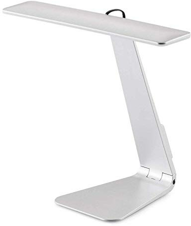 SUAVER USB LED Tischleuchten, Style to Match Macbook, Ultra 5mm dünne Tischlampe, 28 LED Licht mit 3 Helligkeitsstufen, Augenschutz Schreibtischlampe und Touch-Sensitive Control Lampen lesen (Silber)