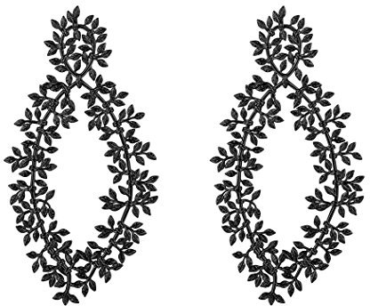 Suplight Damen Ohrringe schwarz Ast Zweig Blätter Design Ohrstecker Ohrringe Ear Studs Elegant Statement Ohrschmuck Accessoire für Mädchen Frauen Weihnachten Geburtstag