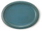 CERTRE soucoupe ovale en grès céramique Art.s6002- cm.16 x 12 H 1,5- Bleu ciel émaillé
