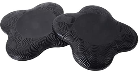 Alaman cuscinetto da yoga per ginocchio, sostegno per yoga, ecologico e leggero, per ginocchia, mani, polsi e gomiti, BLACK 2 PACK