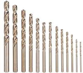 Broca de acero inoxidable - HSSE - Co5 DIN 338 - Broca de metal - Broca de cobalto 1-13 mm 10,5 mm 5 piezas