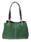 Girly Handbags Italienische Umhängetasche aus Wildleder (Dunkelgrün)