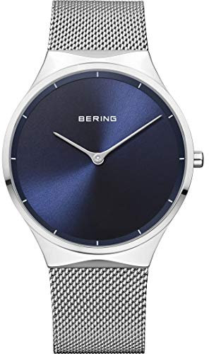 BERING Damen und Herren Uhr Quarz Movement - Classic Collection mit Edelstahl und Saphirglas 12138-008 Armbandsuhren - 3 ATM