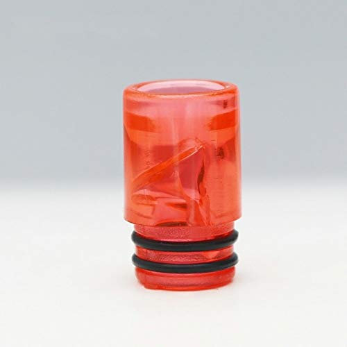 Denghui-CE, Colore in Boccaglio Acrilico Trasparente 510 Punta A Goccia per Atomizzatore 510 Filo Melo 3 Serbatoio Mini IJust S Kit ECC (Colore : Red in Clear)