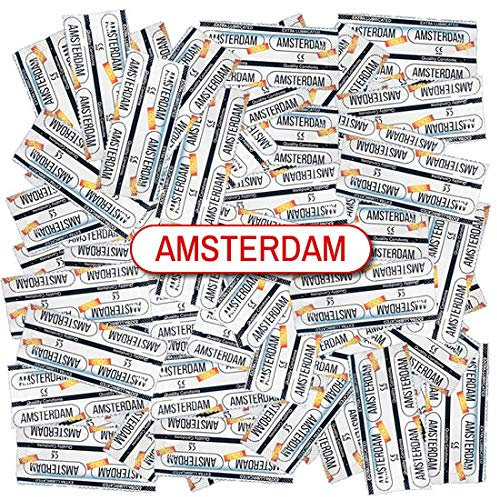 Amsterdam GOLD 100 feuchte Kondome, Profi-Kondome, Kondome für Heavy User, Allround Kondome, Beutelware, Kondomvorrat