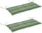 Outsunny Set of 2 Outdoor Garden Patio 2-3 Seater Bench Swing Chair Cushion Seat Pad Mat Replacement 120L x 50W x 5T cm - Green Stripes
