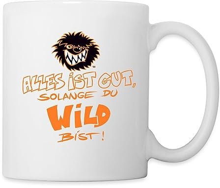 Spreadshirt Die Wilden Kerle Spruch Motto mit Logo Tasse, One size, Weiß