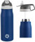 FEIJIAN 316 Stainless Steel Water Bottle with Straw Water Bottle - 550ml 710ml
