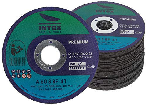 INTOX Trennscheiben 115mm x 1,0mm 50 Stück Inox Flexscheibe für Metall Stahl und Edelstahl