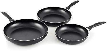 KITCHENCOOK Set 3 Poêles 24cm,28cm,32cm Aluminium Tfsi Kyanite 242832p De