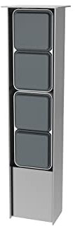 Jehoka Column B 4.4 Outdoor Socket Stainless Steel with 4 Sockets with Touch Protection