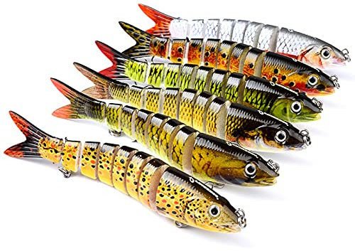 Joyeee 1 Stück Angelköder für forellen, Bass Köder Angelgerät zum Angeln auf Raubfische, Angelköder, Angelset für Hecht,Zander,Barsch und Forelle