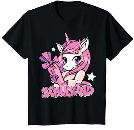 Kinder Schultüte Einhorn Schulkind - Süßes Mädchen Erstklässlerin T-Shirt