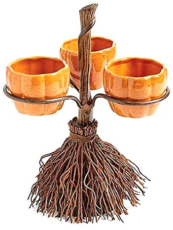 LSGGTIM Supporto per Ciotola per Snack con Zucca di Halloween, Cestino per snack creativo in resina,Supporto per Ciotola di Caramelle,Supporto per Scodella per spuntini di Halloween per Biscotto,A